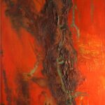 Rost und Farbe in orange